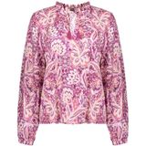 Geisha - Top 53912-20 - Dames Top - Roze en Wit - Verfijnde Details