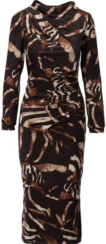 K-Design - Jurk B203 - Bruin - Dames Jurk