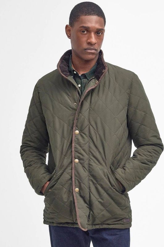 Barbour - MQU1585 SHOV. QUI - Leren Jack - Donker Groen