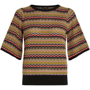 King Louie - Maree - Top - Donker Bruin - Korte Mouw