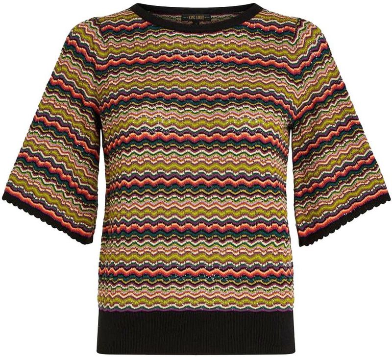 King Louie - Maree - Top - Donker Bruin - Korte Mouw