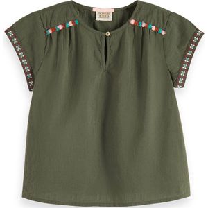 Scotch & Soda Top korte mouw 177440 Donker groen