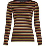 King Louie - Shirt Lili - Geel - Oranje - Rood - Zwart - Lange Mouw - Slanke Pasvorm