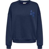 ONLY - ONLMAREY O-NECK PRINT BOX CS SWT - Dames Trui - Donkerblauw