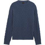 Regular fit gebreide pullover van pure scheerwol, model 'KABLETO'