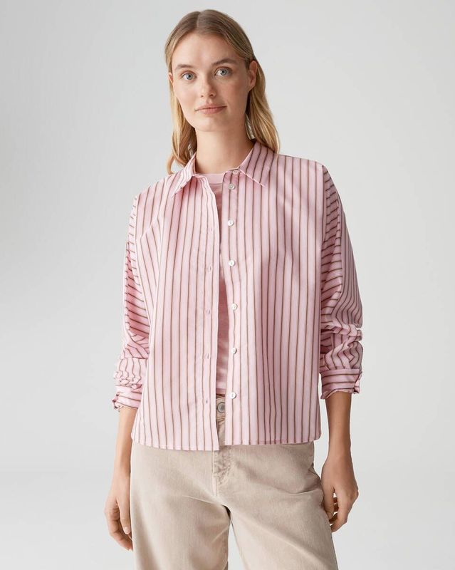 Opus Blouse lange mouw 10492213694393 Licht roze