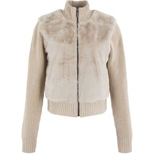 Anna Blue Vest B86-10-Furry-1 Licht beige