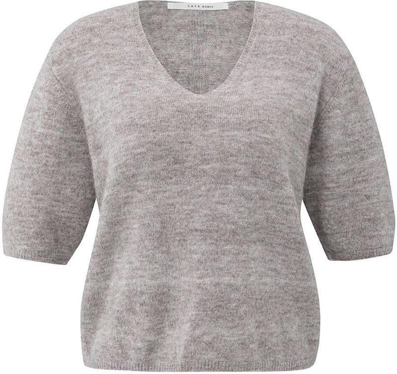 YAYA Pullover korte mouw 01-000522-510 Taupe