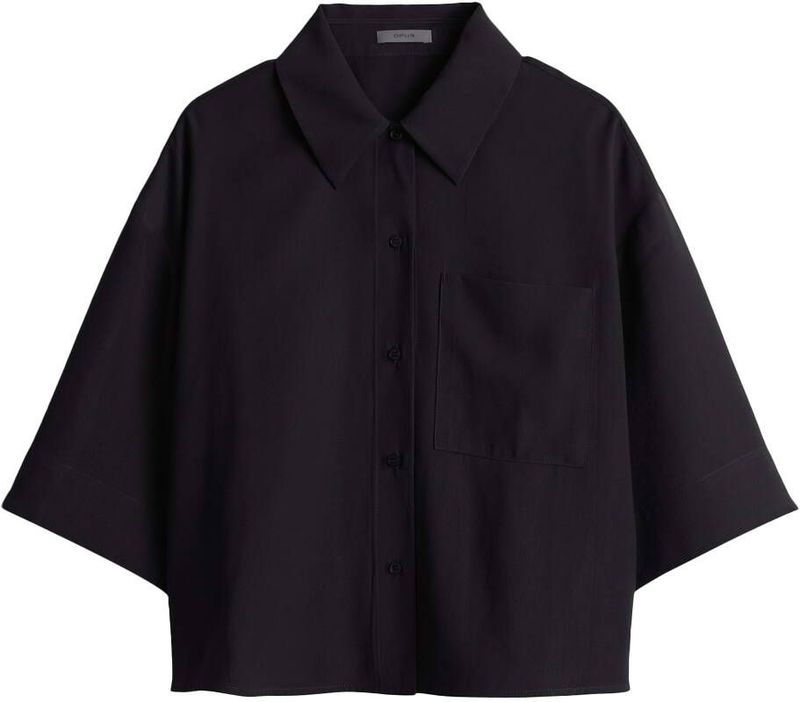 Opus - Blouse - Zwart - 3/4 Mouwen