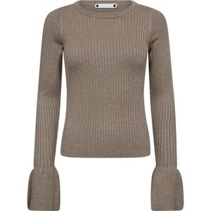 Co'couture Top lange mouw 32191 BalinCC Licht bruin