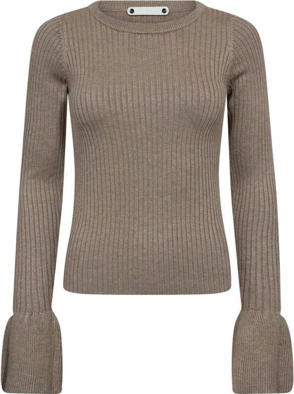 Co'couture Top lange mouw 32191 BalinCC Licht bruin