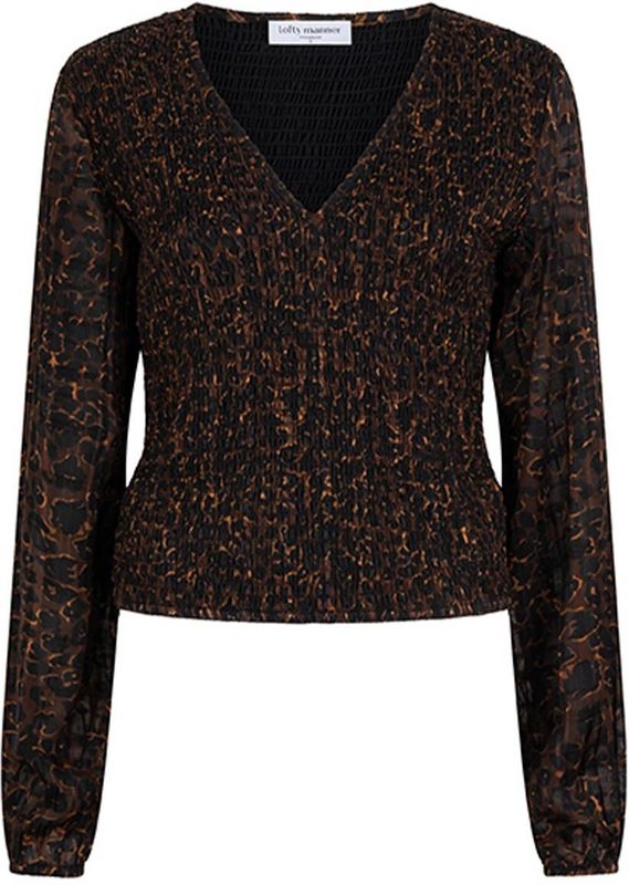 Lofty Manner Top lange mouw QL05 SIGNE Bruin