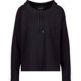 monari - Sweatshirt - Zwart/Wit - Effen - Lange Mouw