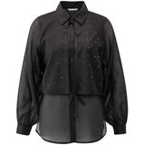 YAYA Blouse lange mouw 01-201195-511 Zwart