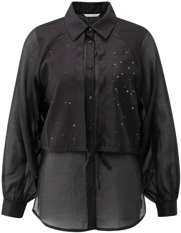 YAYA Blouse lange mouw 01-201195-511 Zwart