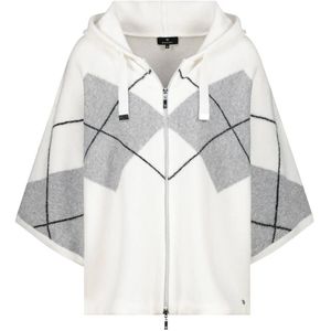 monari Gebreid vest  grijs gemêleerd / zwart / offwhite