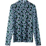 Pom Amsterdam - SP9274 - Top - Licht Blauw - Lange Mouw