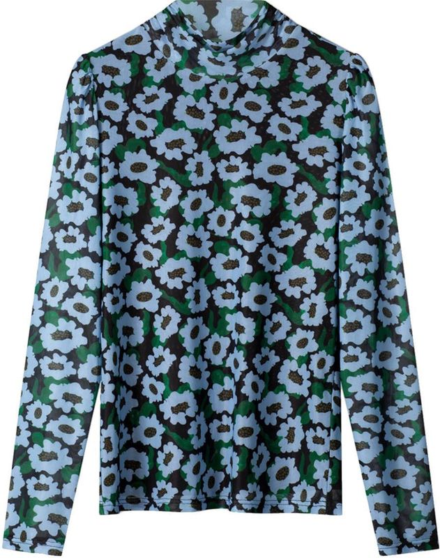 Pom Amsterdam - SP9274 - Top - Licht Blauw - Lange Mouw