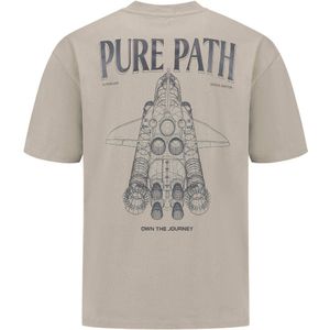 Pure Path T-shirt korte mouw 24030108 Taupe