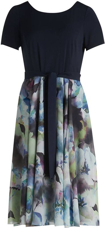 Vera Mont Jurk  navy / lichtblauw / lavendel / cyclaam