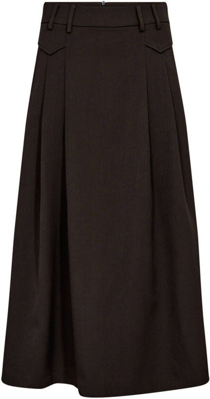 Co'couture - Rok 34222 LunaCC - Donker Bruin - Plooirok