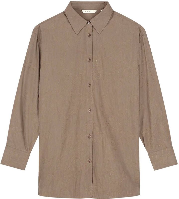 ØLÅF Blouse lange mouw W230301 Bruin