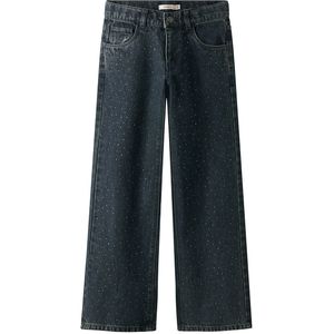 Steentjes - Wide-Fit Jeans - Denim - Baggy Fit - Strass-steentjes