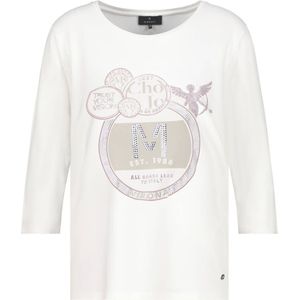Monari - Shirt - Offwhite - Regular Fit - Met Ronde Hals