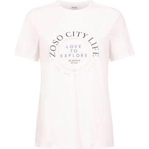 Zoso - T-shirt Selma - Offwhite - Dames