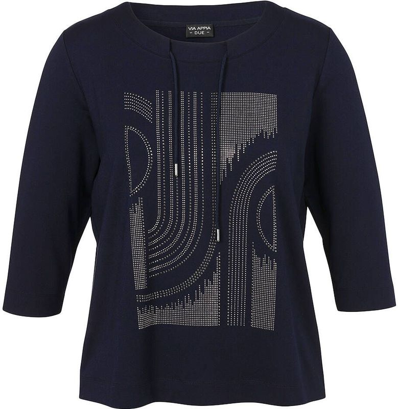 Via Appia Due - Gebreide Trui - Blauw - Dames