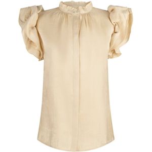 Aaiko Blouse zonder mouw GEZANA SHIMMERY Zand