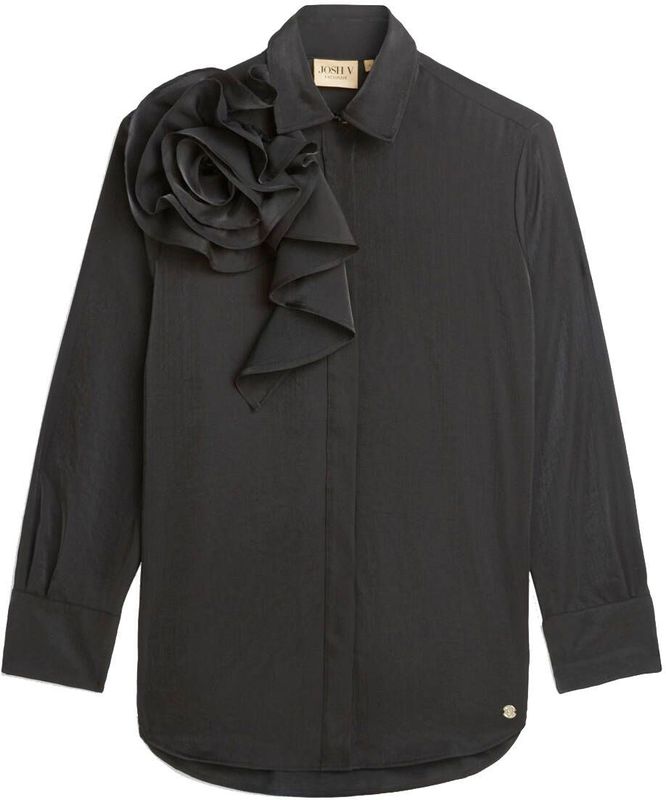 Josh V - Blouse lange mouw - Zwart - JV-2511-0104