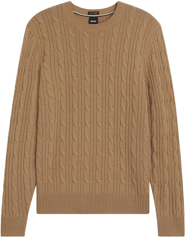 Boss - H-Hetico - Trui - Beige - Ronde Hals