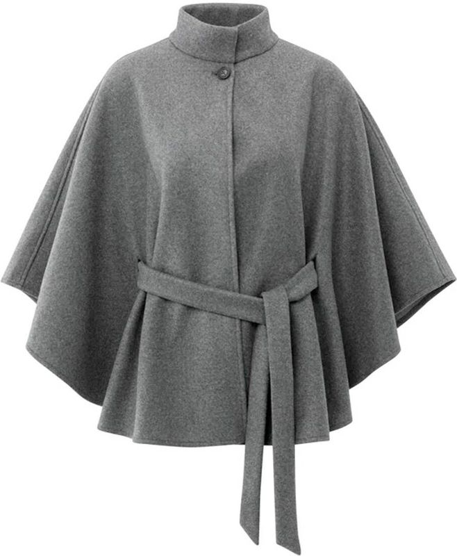 YAYA - Cape 03-521004-510 - Poncho - Midden grijs