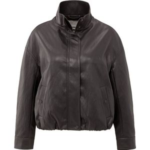 YAYA - 02-009060-509 - Leren Jasje - Midden Grijs