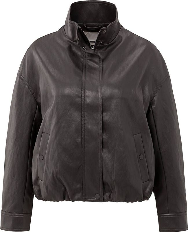 YAYA - 02-009060-509 - Leren Jasje - Midden Grijs