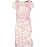 Knielange cocktailjurk met plooien opzij