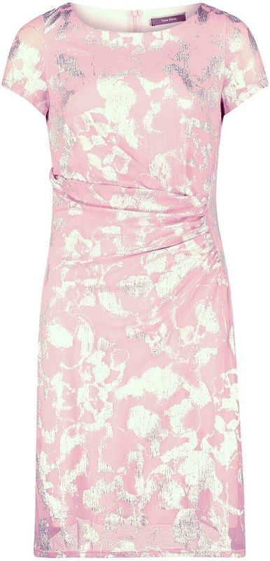 Vera Mont - Cocktailjurk - Lichtblauw - Materiaalmix met Stretch - Licht Getailleerd Model