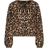 monari Gebreid vest  lichtbeige / bruin / zwart