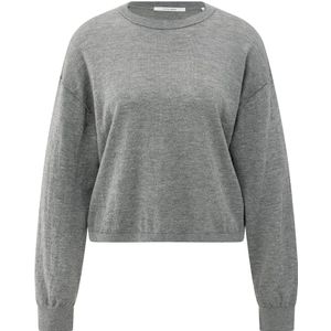 Yaya - Gebreide Trui - Grijs - Dames