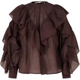 SECOND FEMALE Blouse  donkerbruin