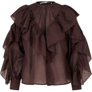 SECOND FEMALE Blouse  donkerbruin