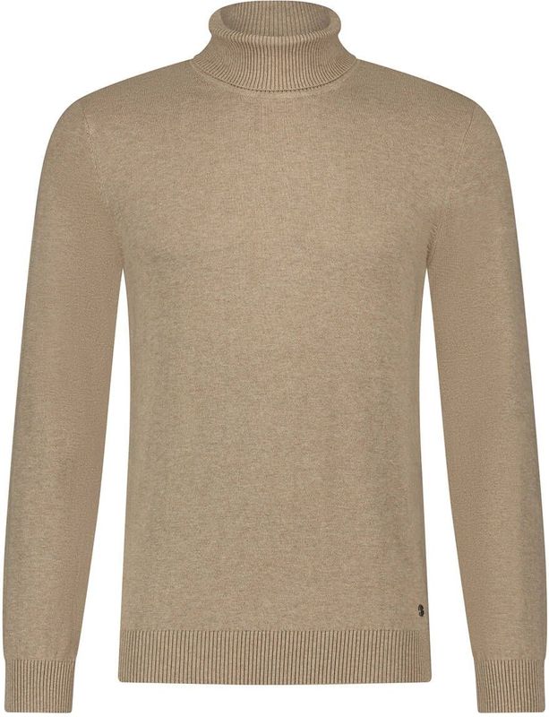 Dex - Rollneck Pullover - Zand - Uni Kleur