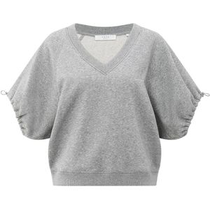 YAYA Top korte mouw 01-109091-508 Midden grijs