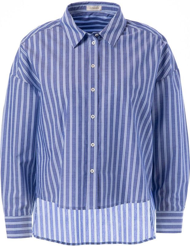 JcSophie Blouse lange mouw K2107 KARMA Licht blauw