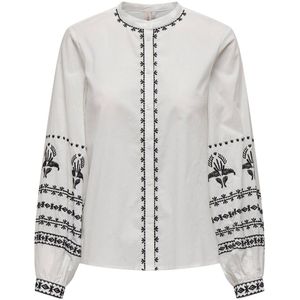 Only Blouse lange mouw 15319192 Wit