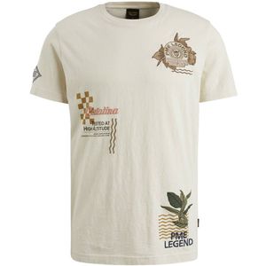 PME Legend T-shirt korte mouw PTSS2405564 Licht beige