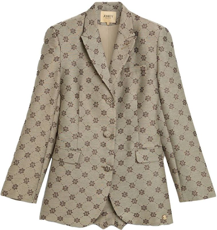 Josh V - Estrella Blazer - Donkerbruin - Lange Double-Breasted Blazer