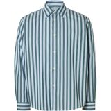 Selected Homme Overhemd lange mouw 16098868 HENRIC Blauw