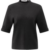 YAYA Pullover korte mouw 01-000529-511 Zwart